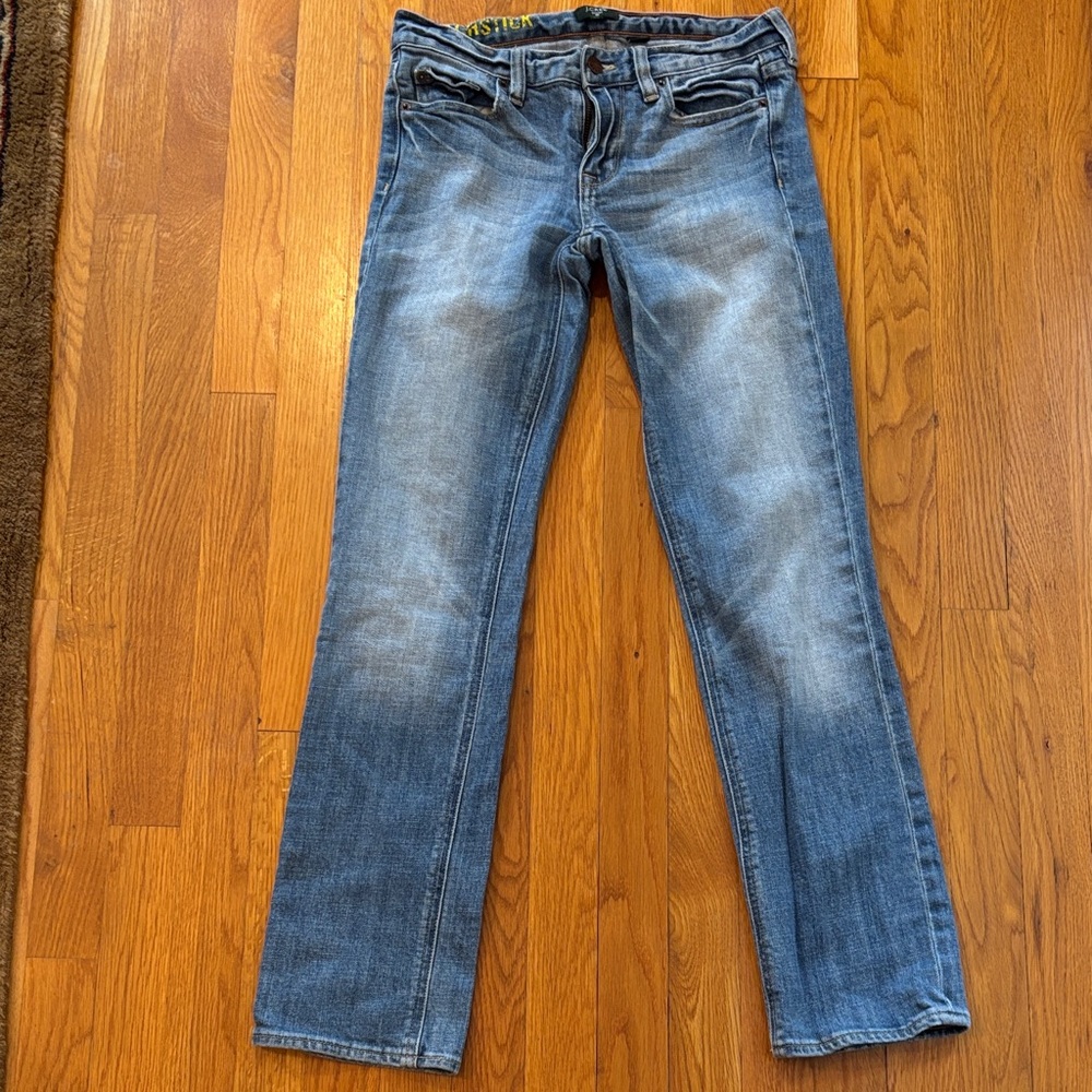 J. Crew Stretch Matchstick Light Blue Straight Leg Jeans 27Short